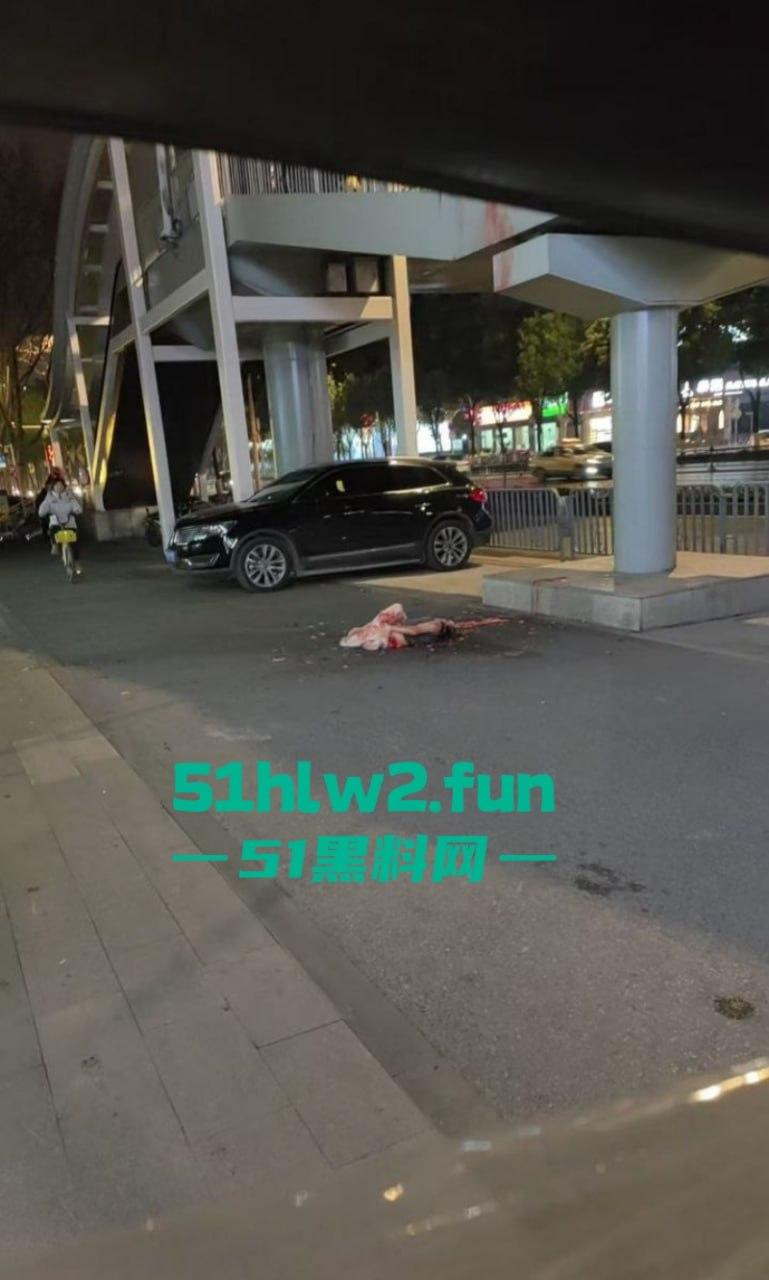 恐怖事件！武汉花园道icc天桥下惊现一具一分为二的碎尸，跳楼自杀撞到栏杆被拦腰切断。  第6张